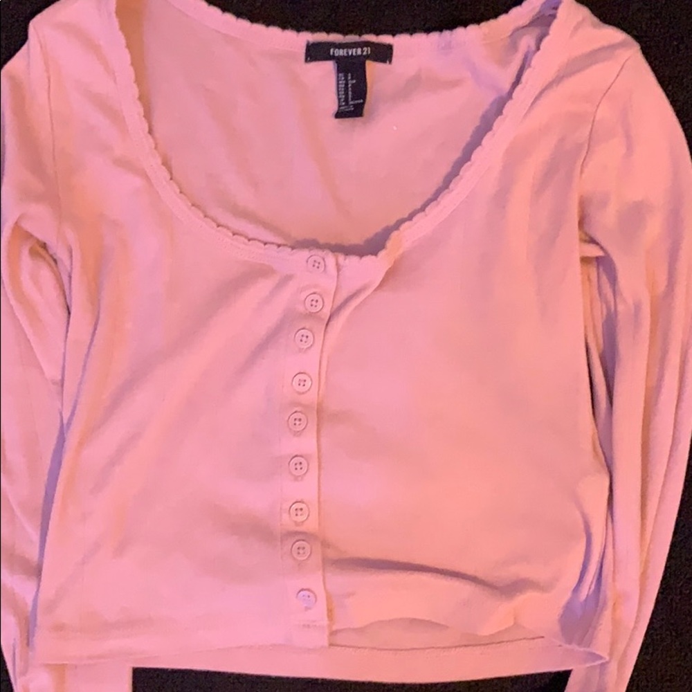 crop top button up shirt